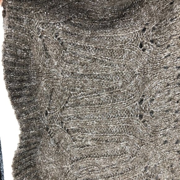 Free People Snow Nymph Loose Sweater Poncho Taupe Size XS - Picture 11 of 16